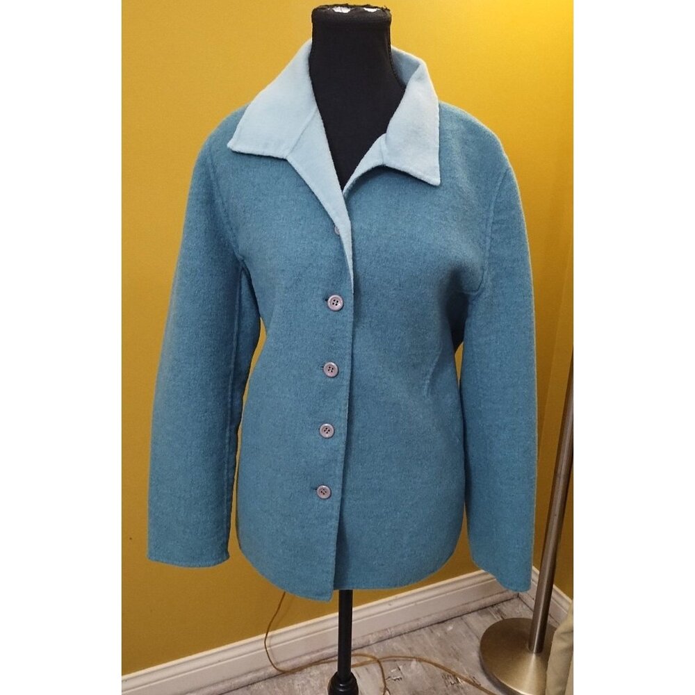 Vtg 90s Pendleton 4-Button Reversible Boiled Wool… - image 1